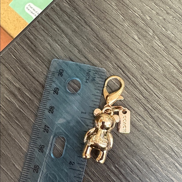 Coach Fashion Gold Mini Teddy Bear Charm Purse Bag - Picture 3 of 4